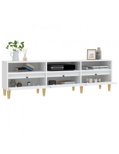 Mobile Porta TV Bianco 150x30x44,5 cm in Legno Multistrato