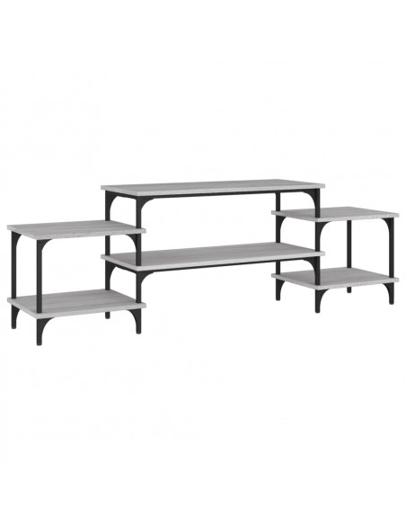Mobile Porta TV Grigio Sonoma 157x35x52 cm in Legno Multistrato