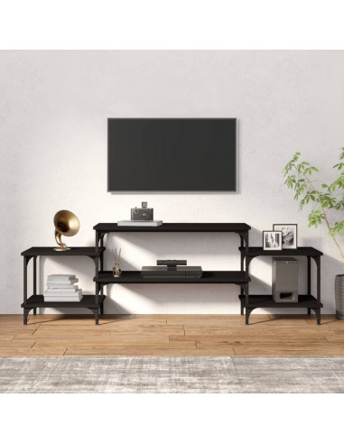 Mobile Porta TV Nero 157x35x52 cm in Legno Multistrato