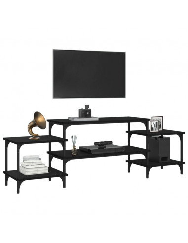 Mobile Porta TV Nero 157x35x52 cm in Legno Multistrato