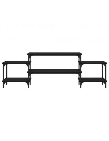 Mobile Porta TV Nero 157x35x52 cm in Legno Multistrato