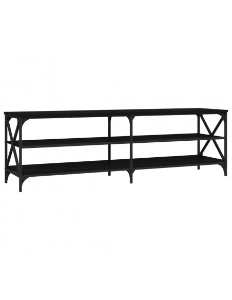 Mobile Porta TV Nero 160x40x50 cm in Legno Multistrato