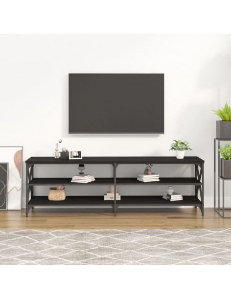 Mobile Porta TV Nero 160x40x50 cm in Legno Multistrato