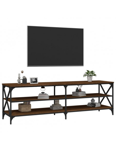 Mobile Porta TV Rovere Marrone 160x40x50 cm Legno Multistrato
