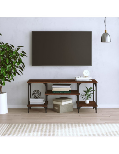 Mobile Porta TV Rovere Marrone 102x35x45,5 cm Legno Multistrato