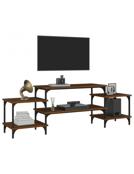 Mobile Porta TV Rovere Marrone 157x35x52 cm Legno Multistrato