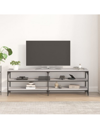 Mobile Porta TV Grigio Sonoma 160x30x50 cm in Legno Multistrato