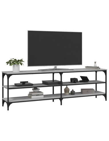 Mobile Porta TV Grigio Sonoma 160x30x50 cm in Legno Multistrato