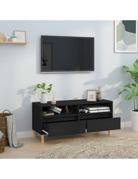 Mobile Porta TV Nero 100x34,5x44,5 cm in Legno Multistrato