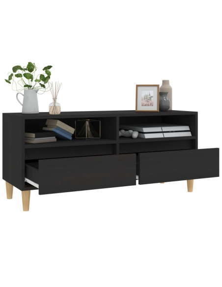 Mobile Porta TV Nero 100x34,5x44,5 cm in Legno Multistrato