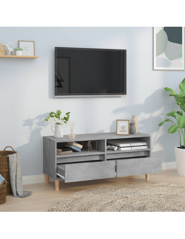 Mobile per TV Grigio Cemento 100x34,5x44,5 cm Legno Multistrato