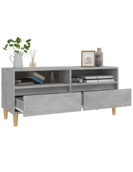 Mobile per TV Grigio Cemento 100x34,5x44,5 cm Legno Multistrato