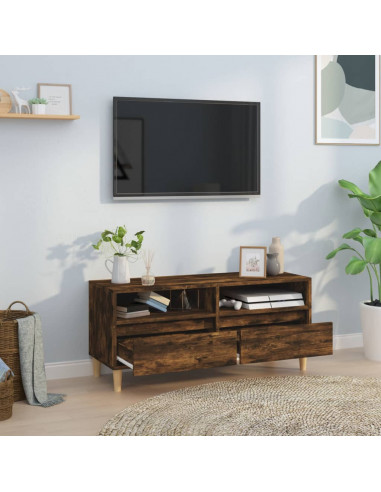 Mobile TV Rovere Fumo 100x34,5x44,5 cm in Legno Multistrato