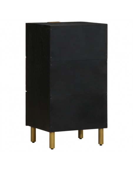 Credenza Nera 40x33x75 cm in Legno Multistrato