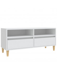 Mobile Porta TV Bianco 100x34,5x44,5 cm in Legno Multistrato 2