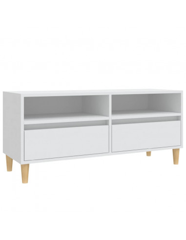 Mobile Porta TV Bianco 100x34,5x44,5 cm in Legno Multistrato