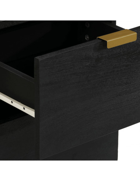 Credenza Nera 40x33x75 cm in Legno Multistrato