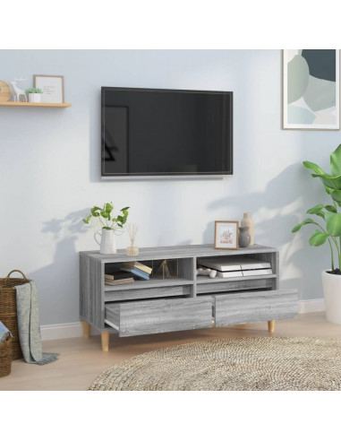 Mobile Porta TV Grigio Sonoma 100x34,5x44,5cm Legno Multistrato