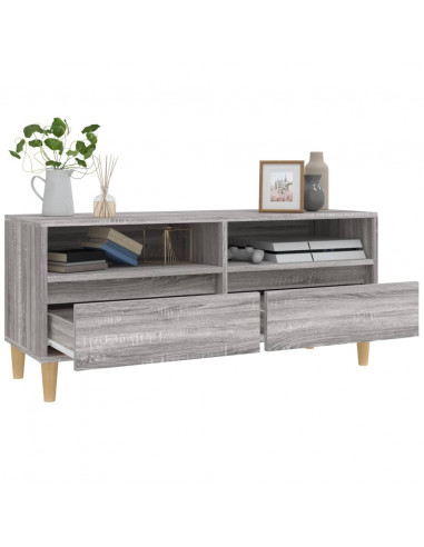 Mobile Porta TV Grigio Sonoma 100x34,5x44,5cm Legno Multistrato