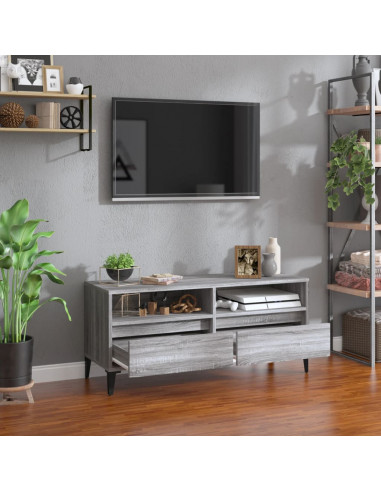 Mobile Porta TV Grigio Sonoma 100x34,5x44,5cm Legno Multistrato
