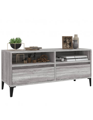 Mobile Porta TV Grigio Sonoma 100x34,5x44,5cm Legno Multistrato
