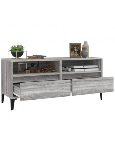 Mobile Porta TV Grigio Sonoma 100x34,5x44,5cm Legno Multistrato