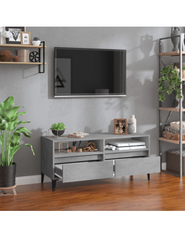 Mobile per TV Grigio Cemento 100x34,5x44,5 cm Legno Multistrato