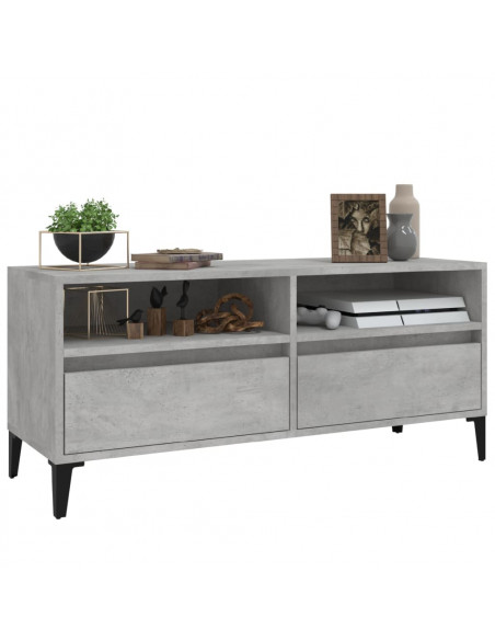 Mobile per TV Grigio Cemento 100x34,5x44,5 cm Legno Multistrato