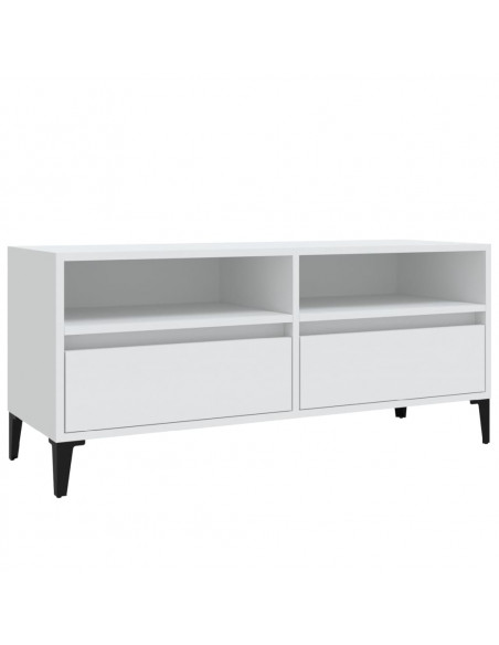 Mobile Porta TV Bianco 100x34,5x44,5 cm in Legno Multistrato