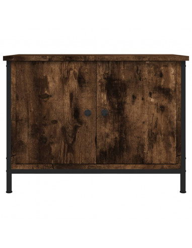 Mobile TV con Ante Rovere Fumo 60x35x45 cm in Legno Multistrato