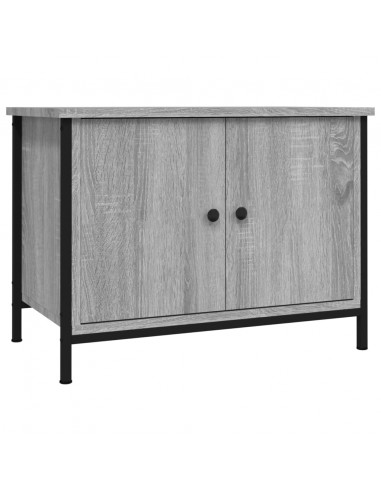 Mobile TV con Ante Grigio Sonoma 60x35x45 cm Legno Multistrato