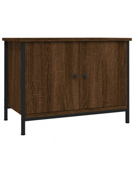 Mobile TV con Ante Rovere Marrone 60x35x45 cm Legno Multistrato