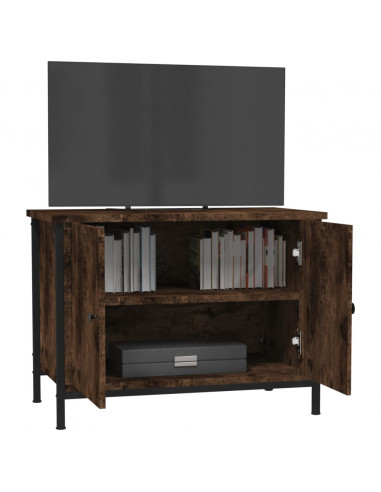 Mobile TV con Ante Rovere Marrone 60x35x45 cm Legno Multistrato