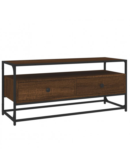 Mobile Porta TV Rovere Marrone 100x35x45cm in Legno Multistrato