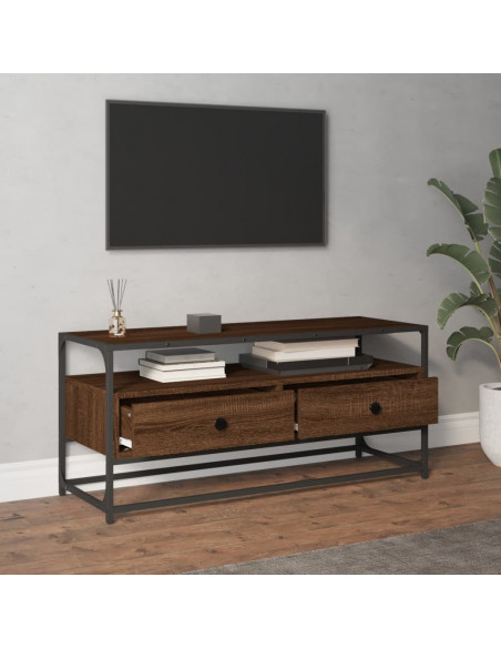 Mobile Porta TV Rovere Marrone 100x35x45cm in Legno Multistrato