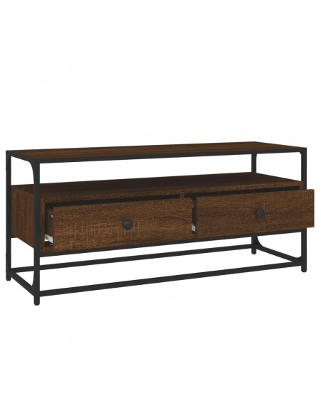 Mobile Porta TV Rovere Marrone 100x35x45cm in Legno Multistrato