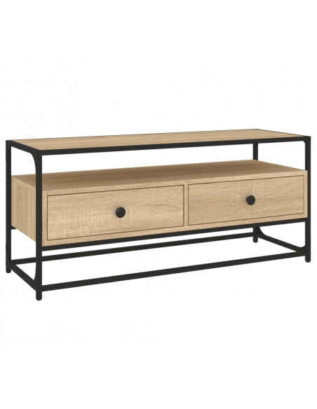 Mobile Porta TV Rovere Sonoma 100x35x45 cm in Legno Multistrato