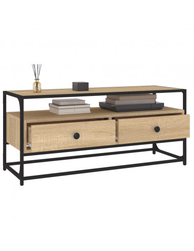 Mobile Porta TV Rovere Sonoma 100x35x45 cm in Legno Multistrato