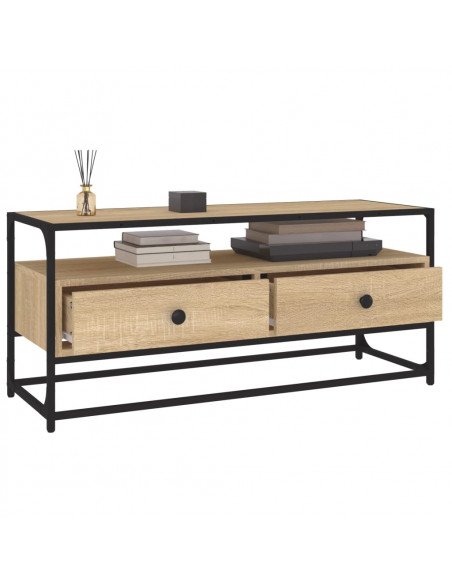 Mobile Porta TV Rovere Sonoma 100x35x45 cm in Legno Multistrato
