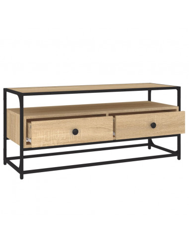 Mobile Porta TV Rovere Sonoma 100x35x45 cm in Legno Multistrato