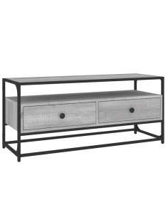 Mobile Porta TV Grigio Sonoma 100x35x45 cm in Legno Multistrato 2