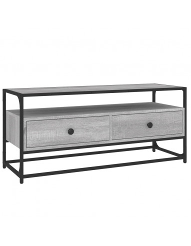 Mobile Porta TV Grigio Sonoma 100x35x45 cm in Legno Multistrato