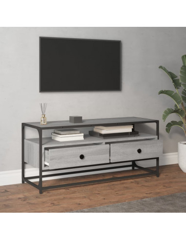 Mobile Porta TV Grigio Sonoma 100x35x45 cm in Legno Multistrato