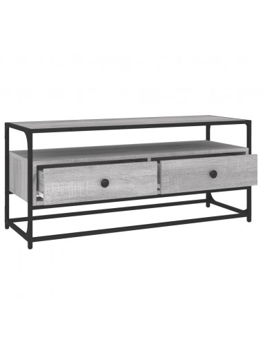 Mobile Porta TV Grigio Sonoma 100x35x45 cm in Legno Multistrato