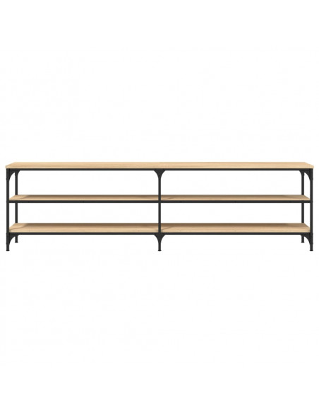 Mobile TV Rovere Sonoma 180x30x50cm Legno Multistrato e Metallo