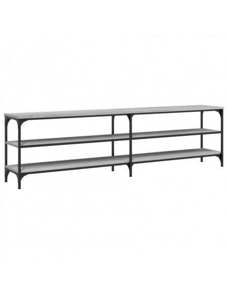 Mobile TV Grigio Sonoma 180x30x50cm Legno Multistrato e Metallo