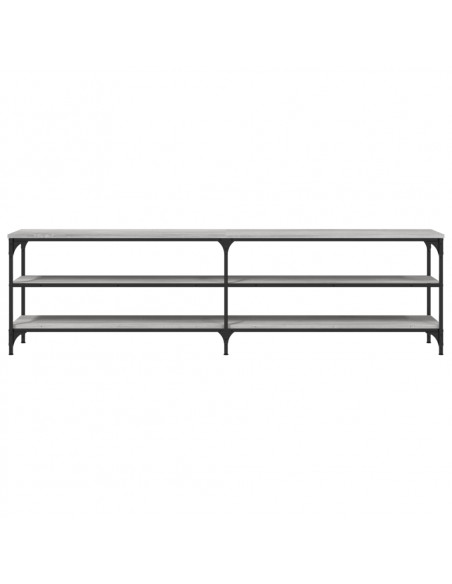 Mobile TV Grigio Sonoma 180x30x50cm Legno Multistrato e Metallo