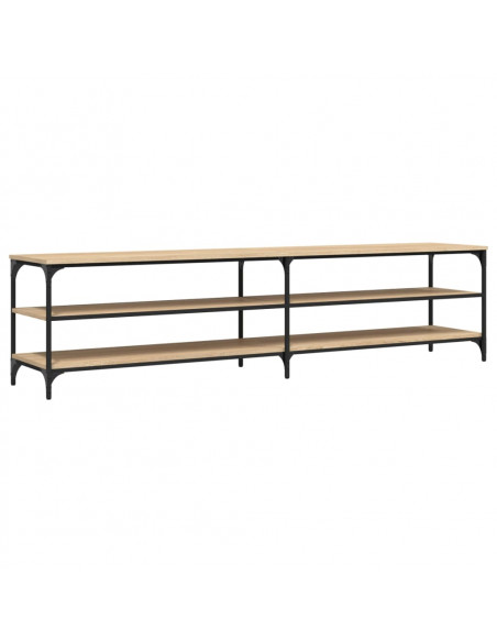 Mobile TV Rovere Sonoma 200x30x50cm Legno Multistrato e Metallo