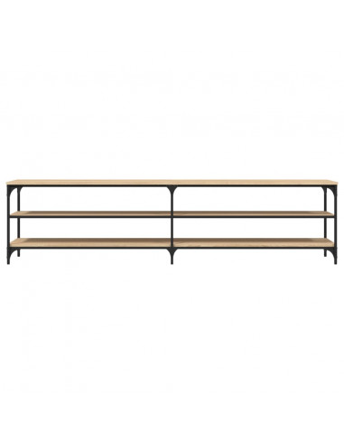 Mobile TV Rovere Sonoma 200x30x50cm Legno Multistrato e Metallo