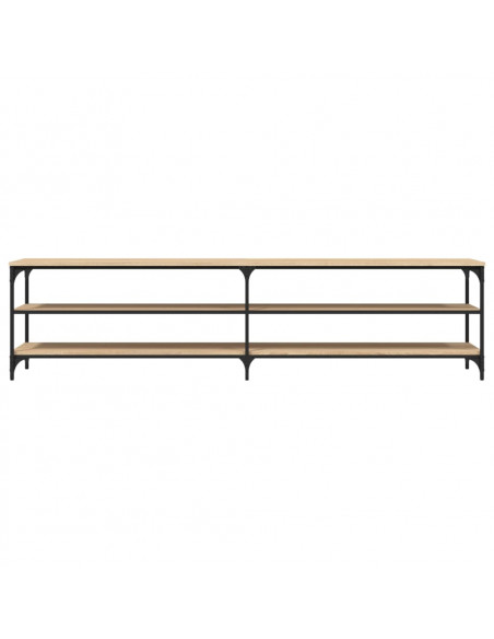 Mobile TV Rovere Sonoma 200x30x50cm Legno Multistrato e Metallo
